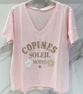 Tee shirt rose copines