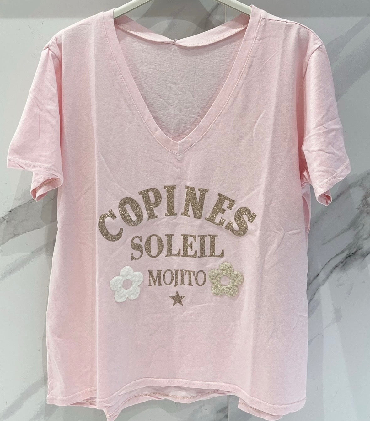 Tee shirt rose copines
