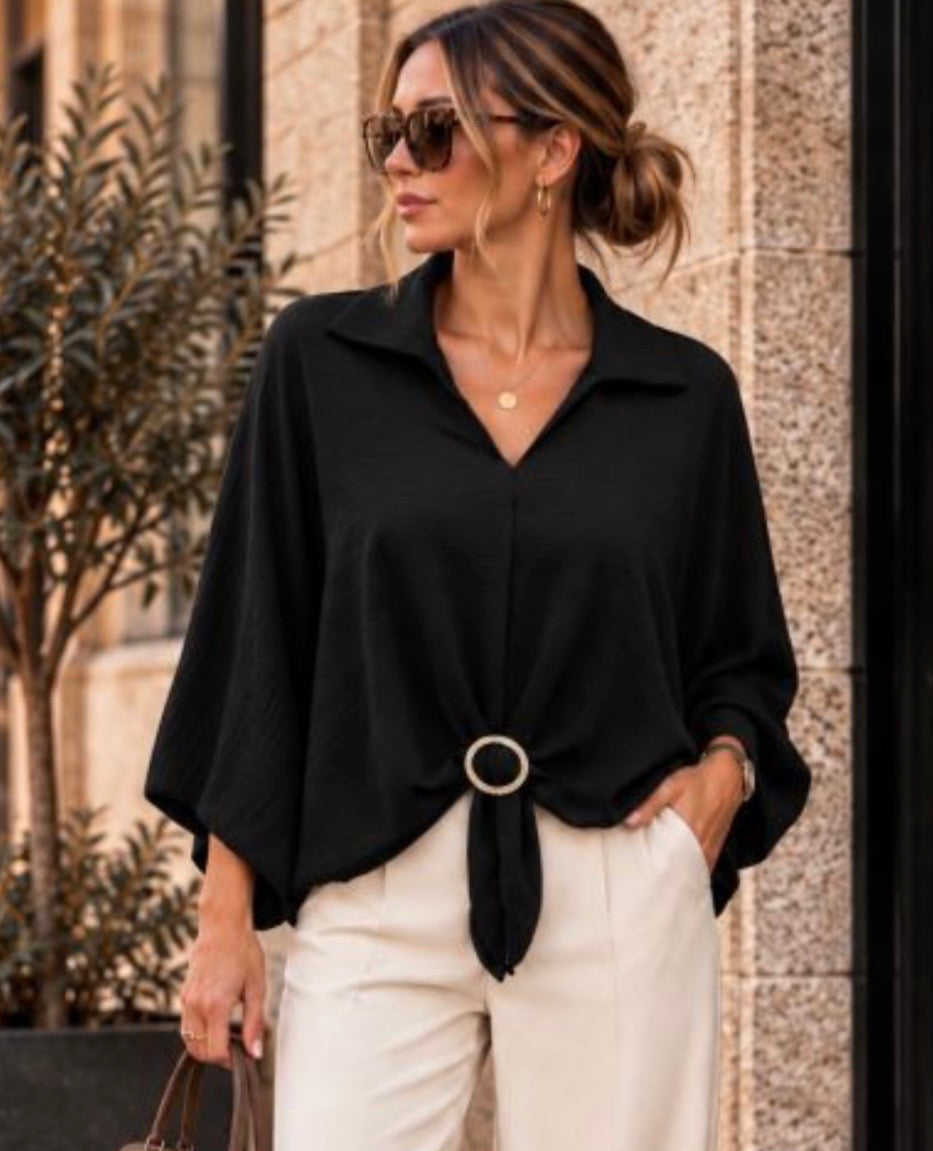 Chemisier boucle dorée tendance