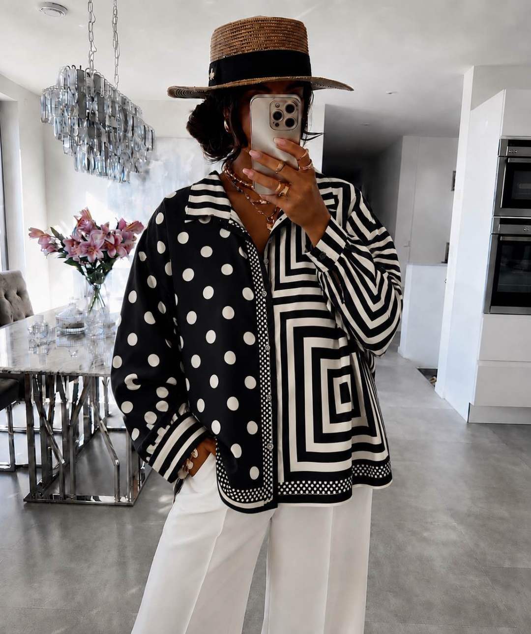 Chemisier noir tendance