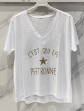 Tee shirt blanc Patronne