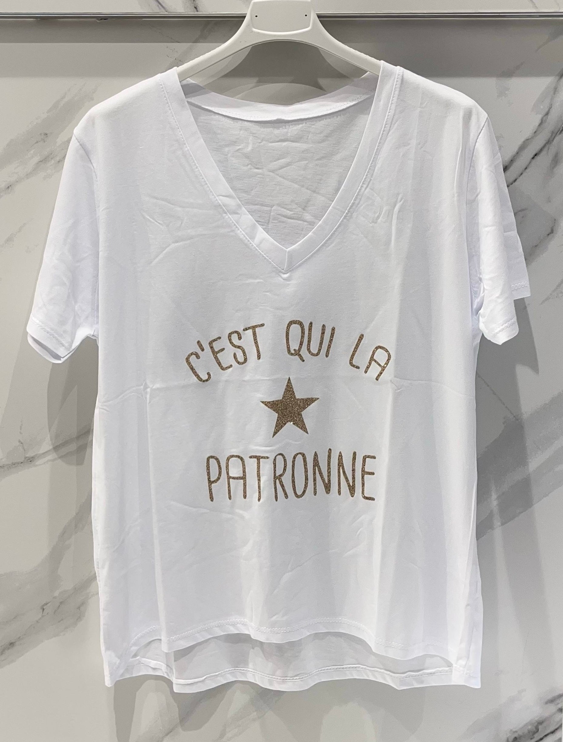 Tee shirt blanc Patronne