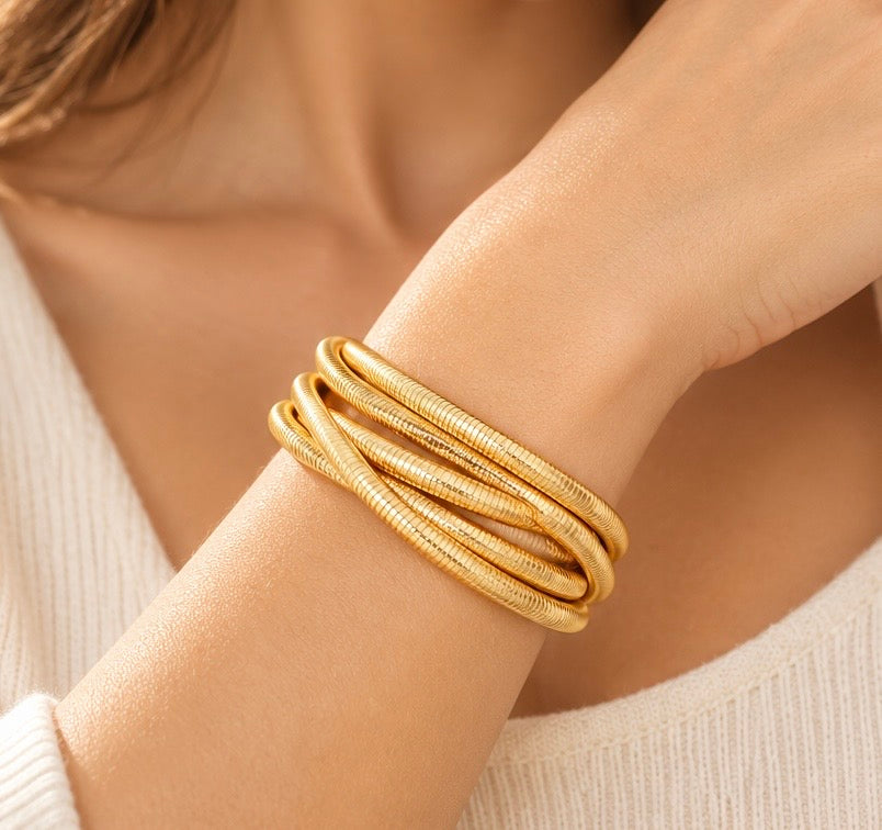 Multi bracelets dorés ( 5)