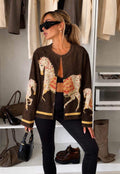 Veste cardigan choco cheval stylé
