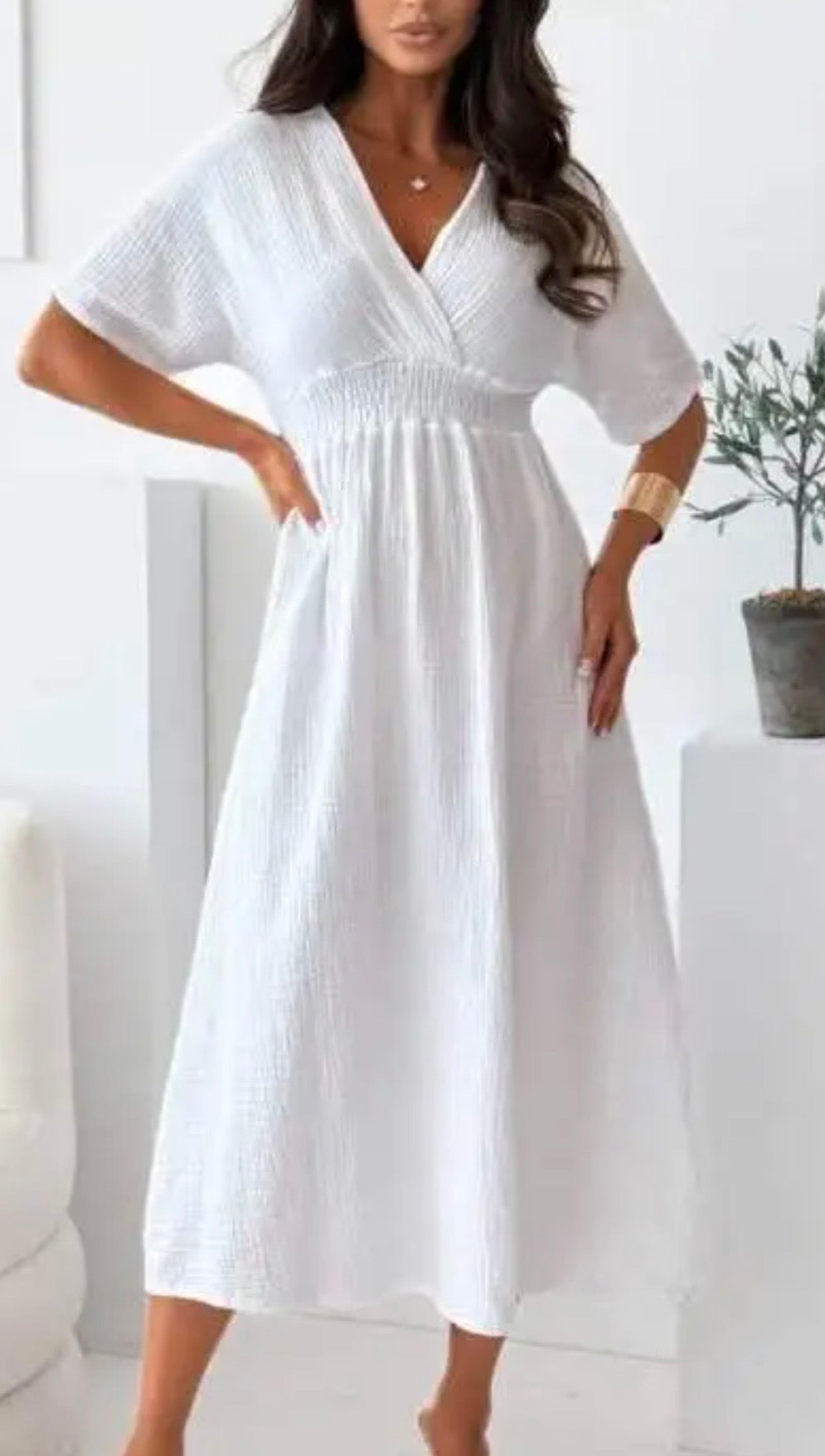 Robe longue gaze de coton légère