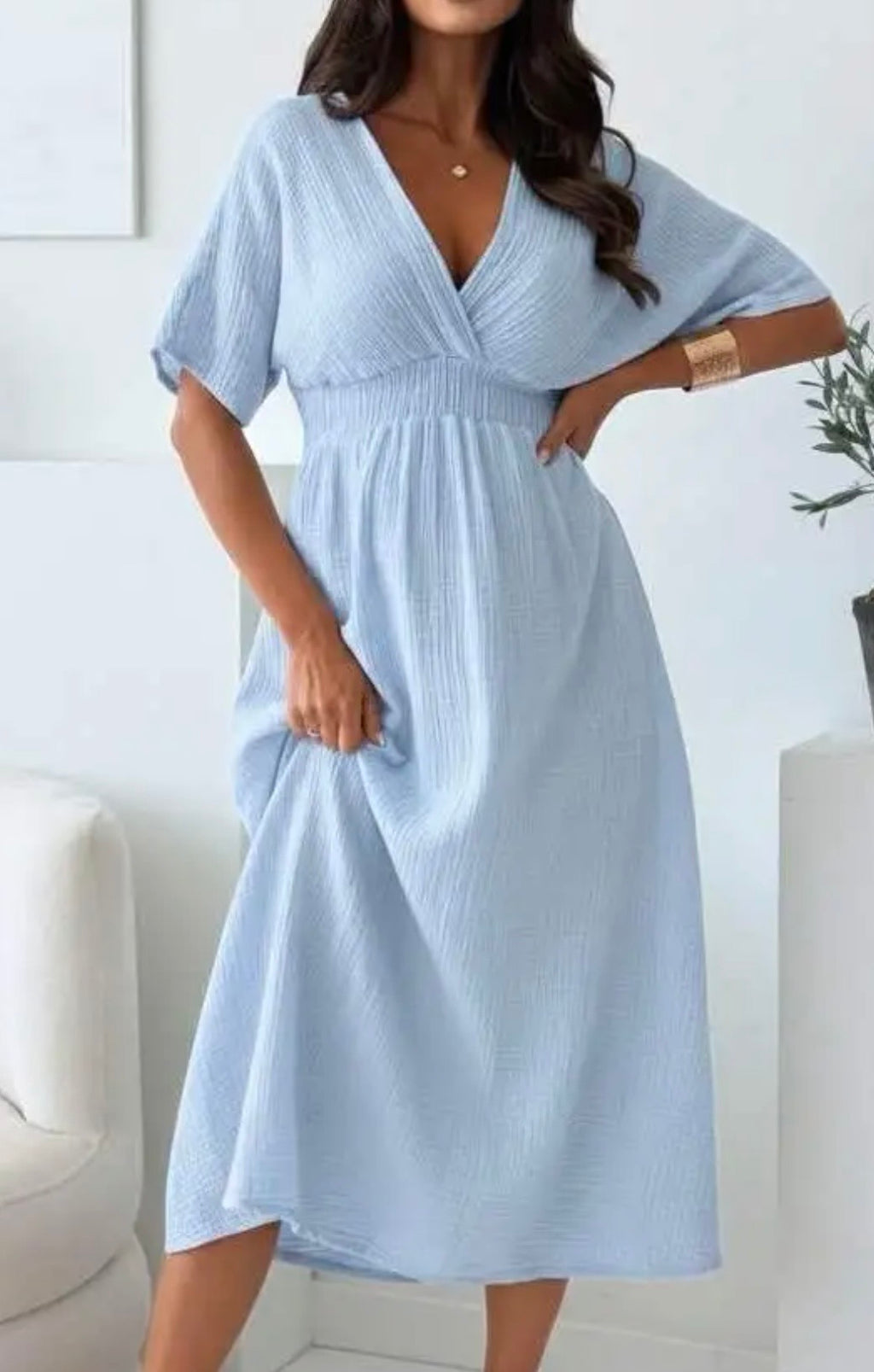 Robe longue gaze de coton légère