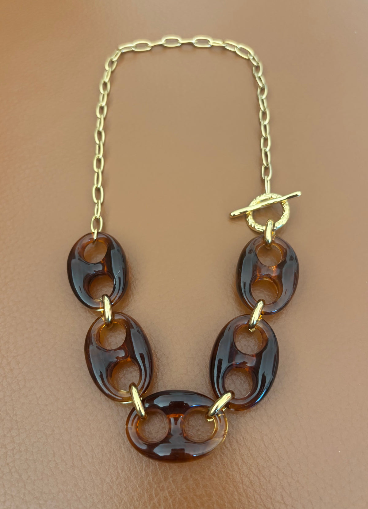Ras de cou Elsa résine choco