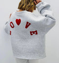 Sweat gris oversize Love