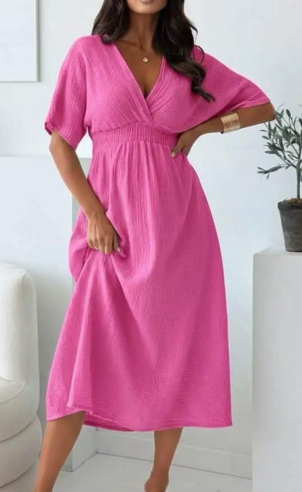 Robe longue gaze de coton légère